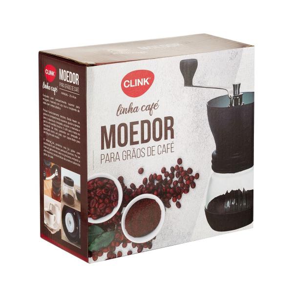 Imagem de Moedor de Café Grãos Portátil Manual Inox e Cerâmica Natural