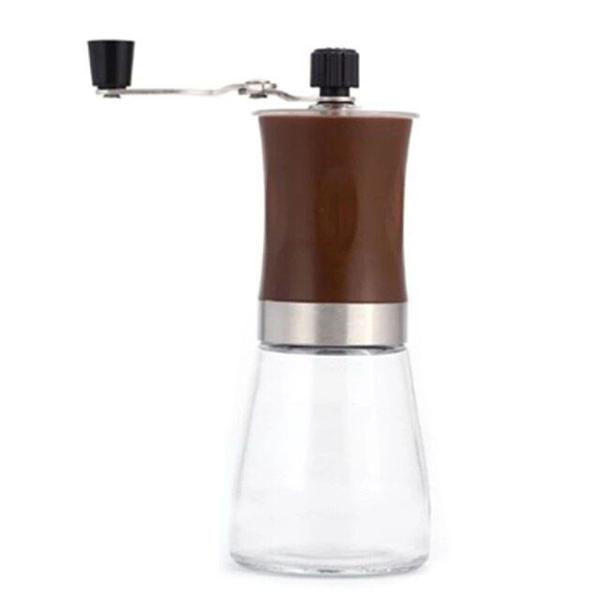 Imagem de Moedor de café manual portátil Spice Pepper Nuts Coffee Bean Grain Grinder Inoxidless steel Glass Washable Burr Coffee Milller Moedores de café manuais