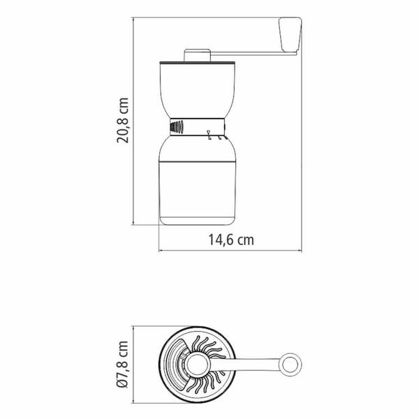 Imagem de Moedor de Café Manual Tramontina em Plástico ABS com Moinho em Cerâmica 61769010