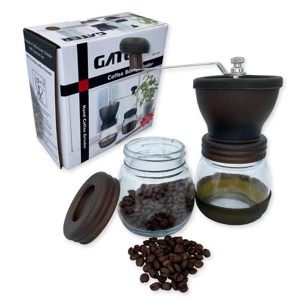 Imagem de Moedor De Café Manual Vidro Plástico Inox Cerâmica