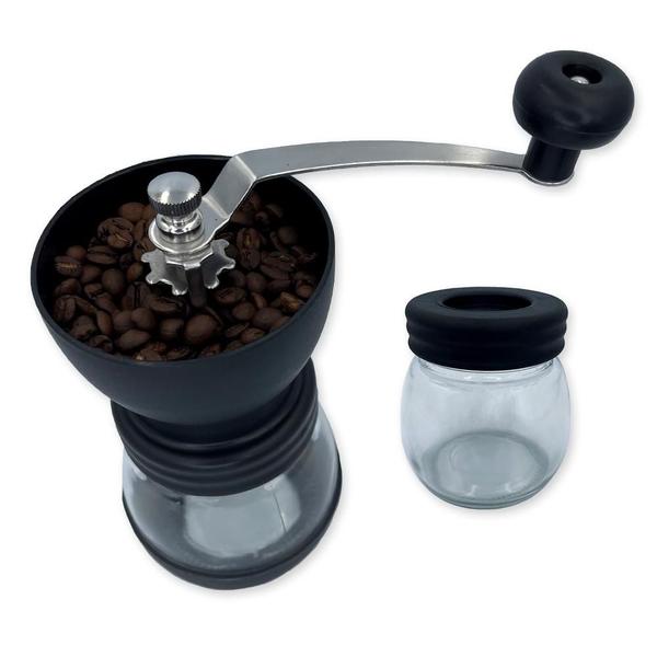 Imagem de Moedor De Café Manual Vidro Plastico Inox Ceramica