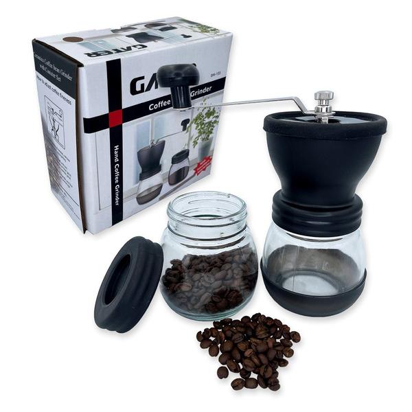 Imagem de Moedor De Café Manual Vidro Plastico Inox Ceramica - Preto