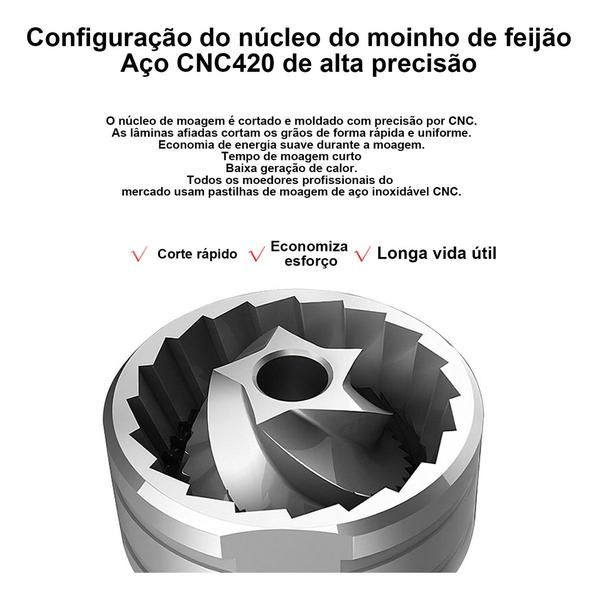 Moedor De Café Triturador Profissional Ajuste Manual De Granulometria Gourmet Com Regulagem Do Moinho - iCoffee Imagem de Moedor De Café Triturador Profissional Ajuste Manual De Granulometria Gourmet Com Regulagem Do Moinho