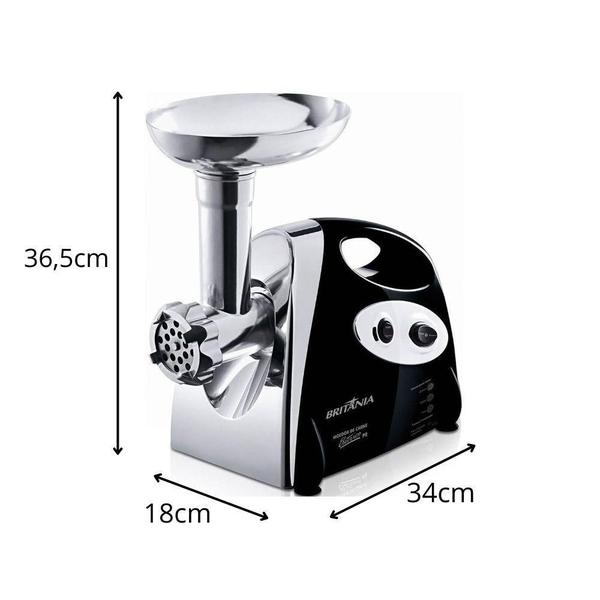 Moedor de Carne Britânia 350W com Trava de Segurança Imagem de Moedor de Carne Britânia 350W com Trava de Segurança
