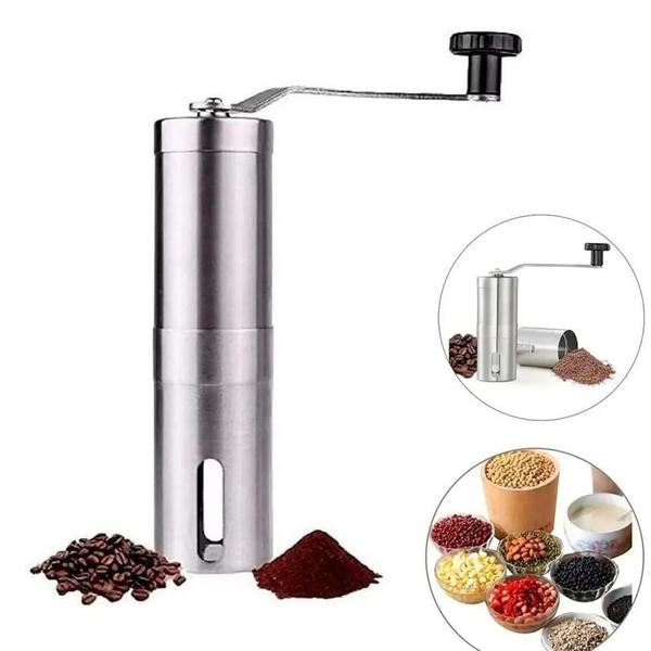 Imagem de Moedor De Grãos Café Manual Portátil Cerâmica Aço Inox