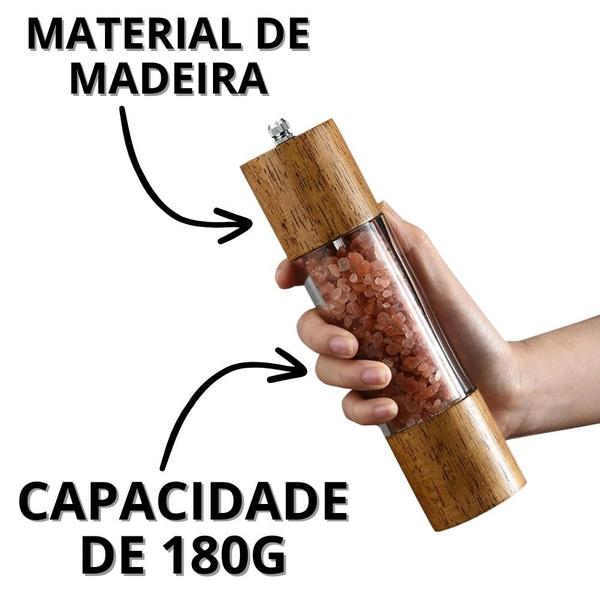 Imagem de Moedor De Pimenta Do Reino Manual Triturador De Tempero Sal Grosso Grãos Condimentos Graos Cozinha