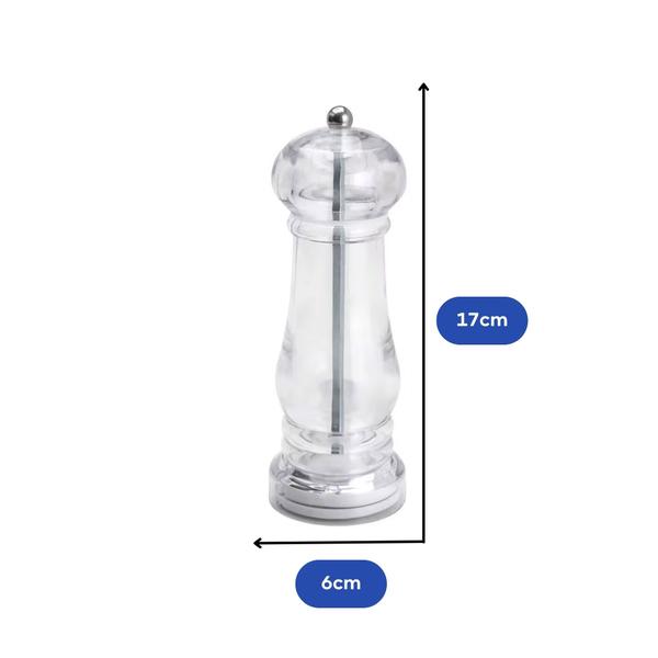 Imagem de Moedor De Pimenta E Sal Acrilico Lamina Inox 17cm