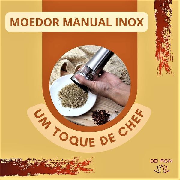 Imagem de Moedor De Pimenta Sal Gourmet Manual Aço Inox Cozinha Chef