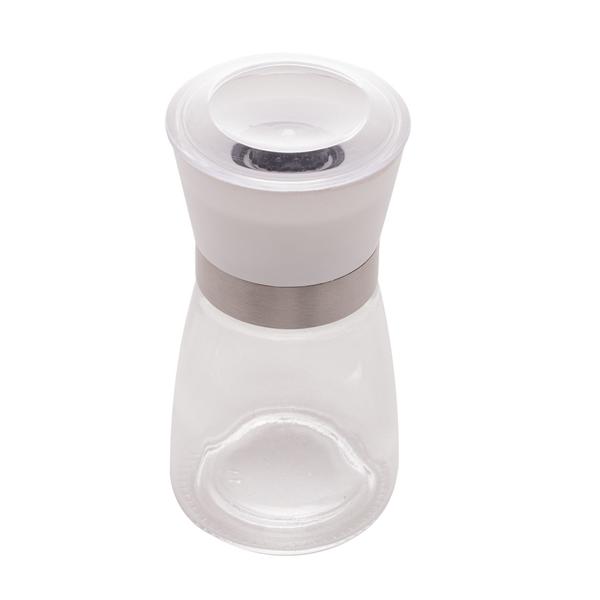 Moedor de Tempero com Vidro e Tampa Branca 170ml Lyor Imagem de Moedor de Tempero com Vidro e Tampa Branca 170ml Lyor