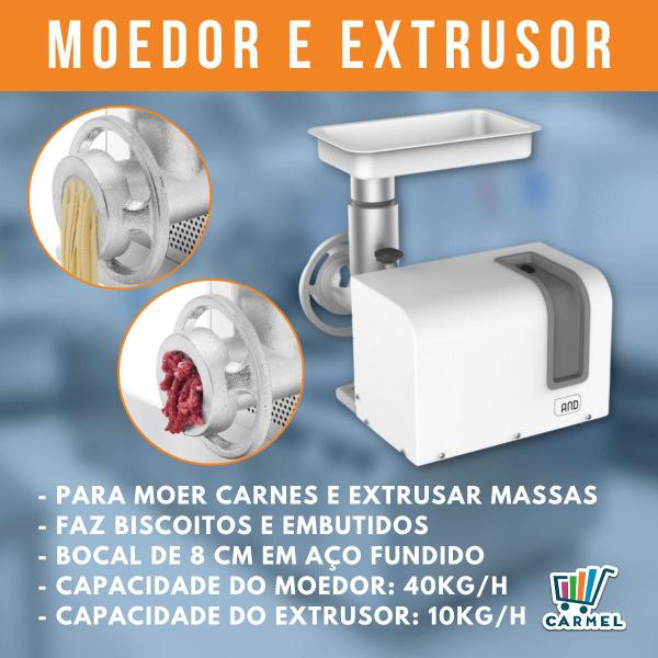 Imagem de Moedor E Extrusor 1/3 Cv 60hz Carenagem De Abs Boca 8 Anodilar