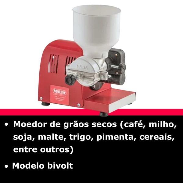 Moedor Elétrico Multi Grãos Mix Café Milho Pimenta Bivolt Malta Imagem de Moedor Elétrico Multi Grãos Mix Café Milho Pimenta Bivolt Malta