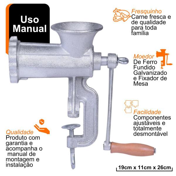 Imagem de Moedor manual para carne de 10 cm dasshaus