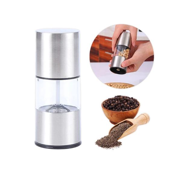 Moedor Pimenta Sal Triturador Manual Gourmet Aço Inox - SMART OFFICIAL TRILLION Imagem de Moedor Pimenta Sal Triturador Manual Gourmet Aço Inox