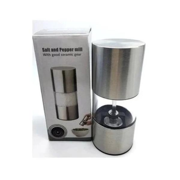 Moedor Pimenta Sal Triturador Manual Gourmet Aço Inox - SMART OFFICIAL TRILLION Imagem de Moedor Pimenta Sal Triturador Manual Gourmet Aço Inox