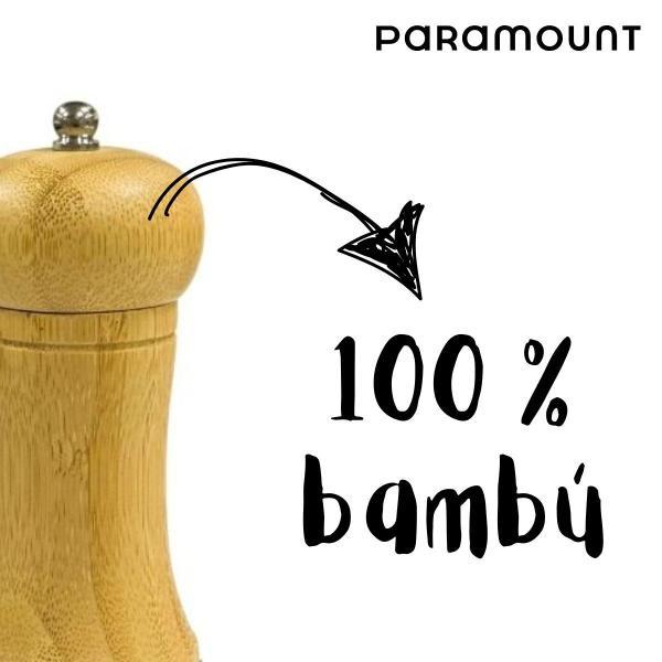 Imagem de Moedor Sal Pimenta Temperos 100% Bambú Paramount