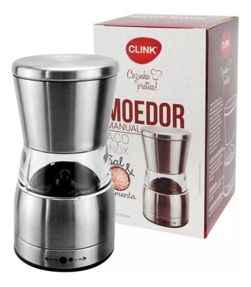 Imagem de Moedor Sal Pimenta Temperos Manual Inox Ralador Triturador