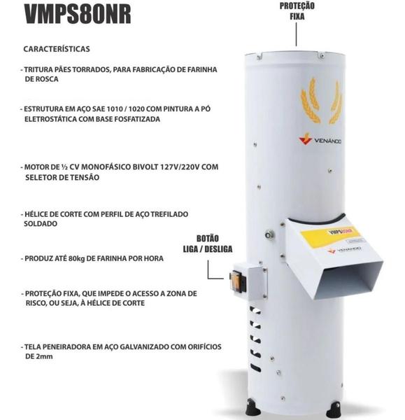 Imagem de Moinho De Pão Vmps80Nr Venâncio 1/2 Cv Bivolt