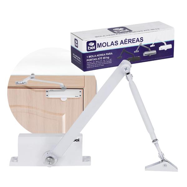 Imagem de Mola Aérea Automática Hidráulica para Portas Até 60Kg Interna e Externa - Bel