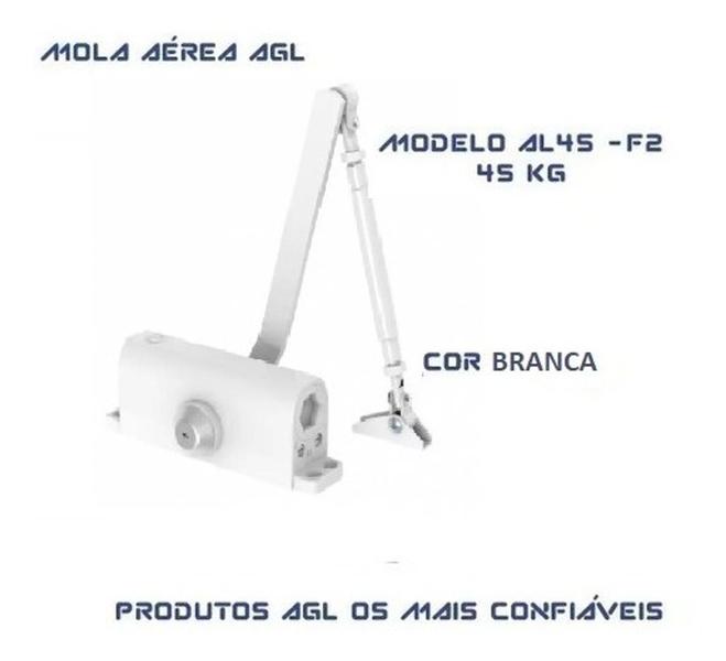 Imagem de Mola Aérea Hidráulica P/ Porta De 15Kg A 45Kg Al45 - Agl Branca 2734