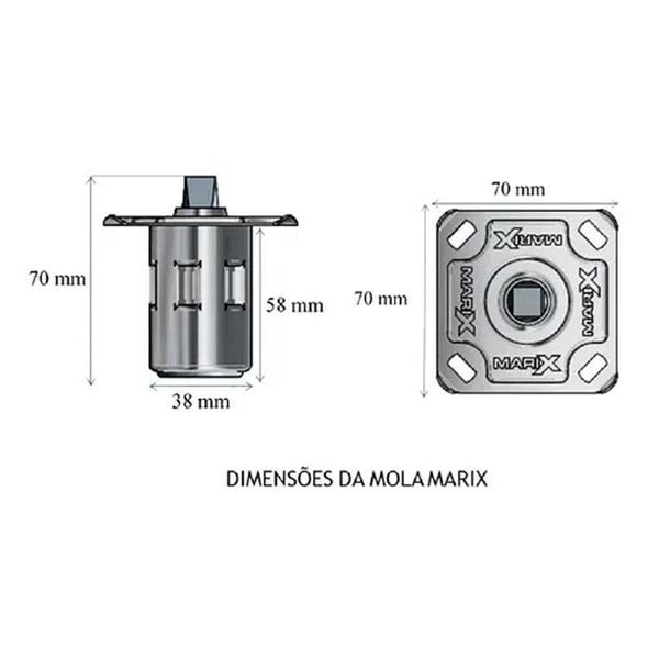 Imagem de Mola de piso para porta de madeira marix 250kg