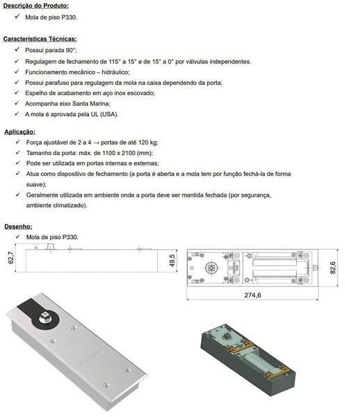 Imagem de Mola De Piso Soprano P330 Compatível Mola Bts 75