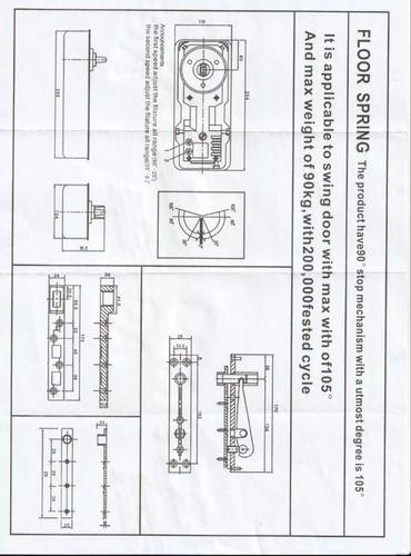 Imagem de Mola Hidráulica Para Porta 180 De Vidro 8100 - Até 110kg