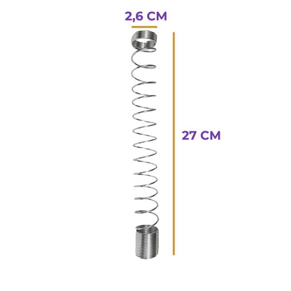 Imagem de Mola Para Tubo Gourmet Convencional Cozinha Metal 27 cm