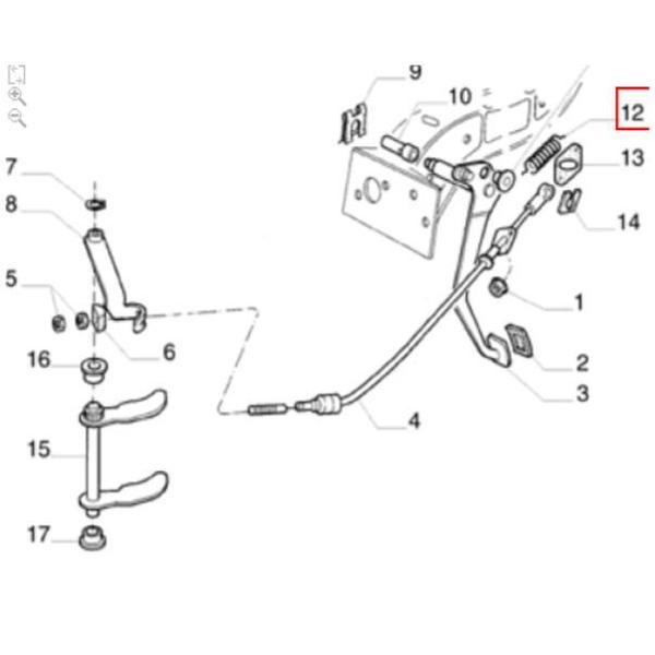 Imagem de Mola Retorno Pedal Embreagem Fiat Fiorino Uno Original