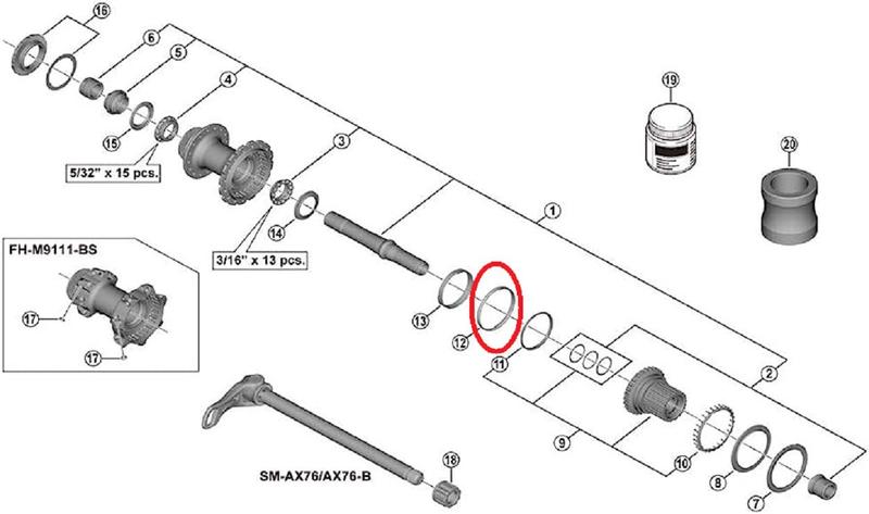 Imagem de Mola Shimano Externa Freehub Xtr M9111 Y3FM10000