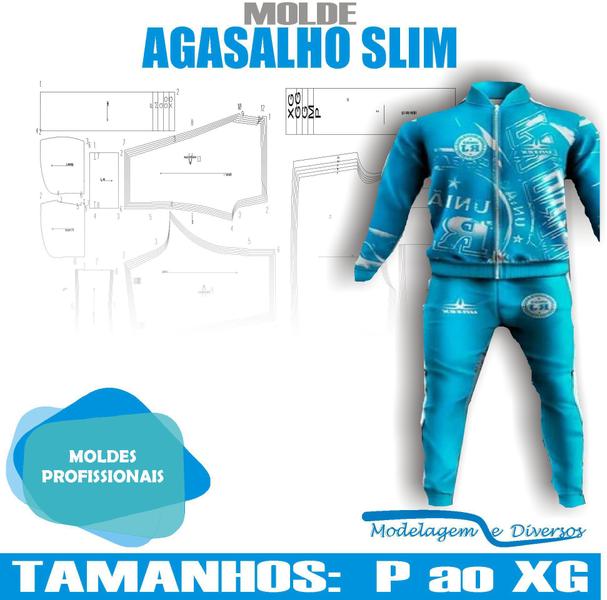 Molde Agasalho Slim, Modelagem&Diversos, Tamanhos P Ao Xg Imagem de Molde Agasalho Slim, Modelagem&Diversos, Tamanhos P Ao Xg