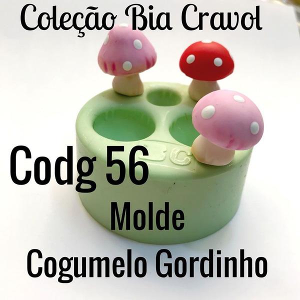 Imagem de Molde Cogumelo Gordinho Cod 56 - coleção Bia Cravol