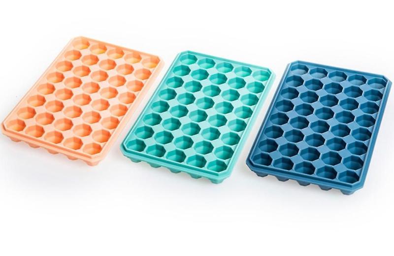 Imagem de Molde de bandeja de gelo de silicone Wokex 40 Grid com tampa verde