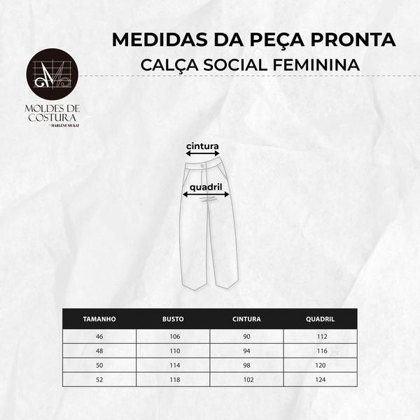 Imagem de Molde de calça social feminina tamanho 46 ao 52 by Marlene Mukai