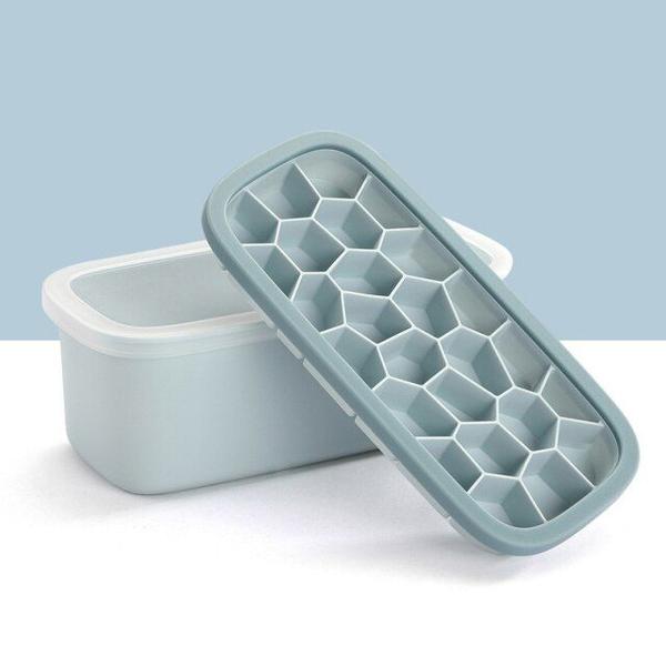 Imagem de Molde de cubo de gelo Wokex Honeycomb de silicone duplo com tampa