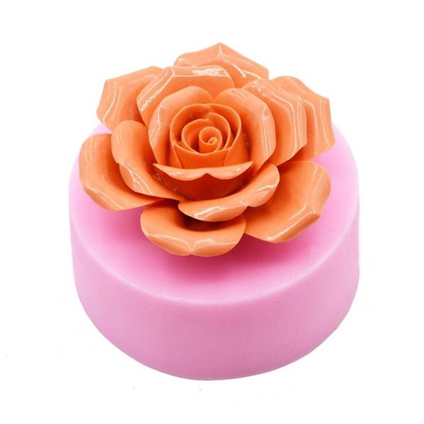 Imagem de Molde de sabão Wokex 3D Flower Rose Fondant Cake Silicone