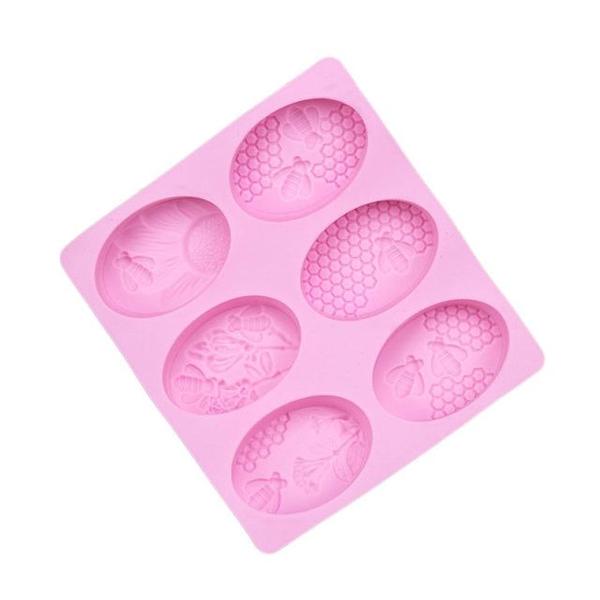 Imagem de Molde de sabão Wokex Silicone Small Bees feito à mão e fácil de desmoldar