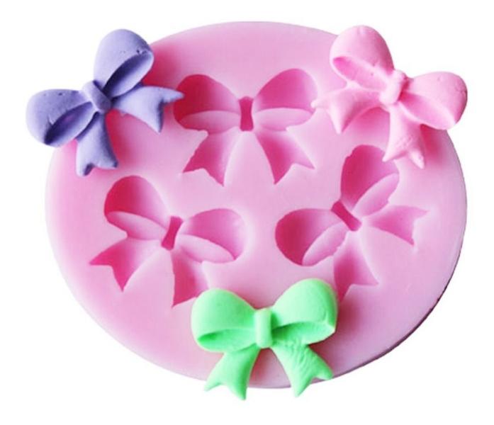 Imagem de Molde De Silicone 3 Lacinhos Laço Confeitaria E Biscuit