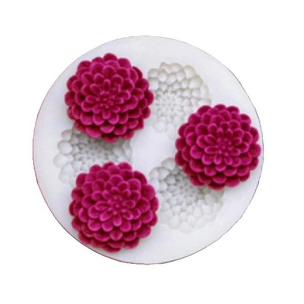 Imagem de Molde de Silicone 3 Mini Flores Suculentas M