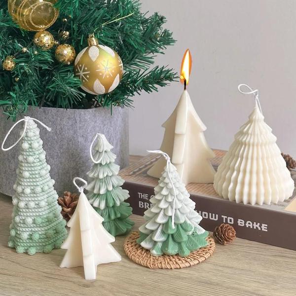 Imagem de Molde de Silicone 3D para Árvore de Natal - Faça Você Mesmo Velas e Sabonetes