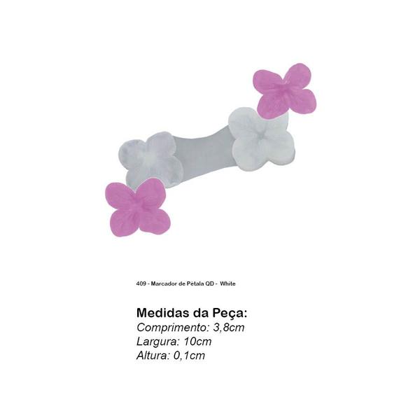 Molde De Silicone 409 - Marcador De Pétala Qd. White - Flor - Flexarte Imagem de Molde De Silicone 409 - Marcador De Pétala Qd. White - Flor