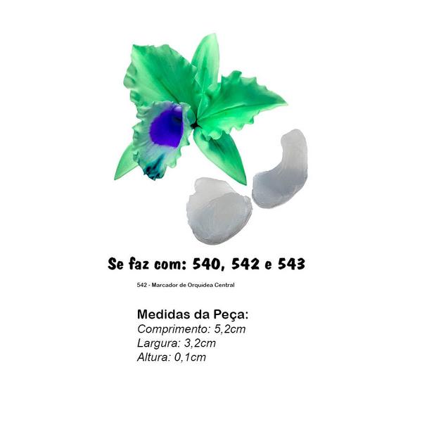 Imagem de Molde De Silicone 542 - Marcador De Orquídea Central - Flor