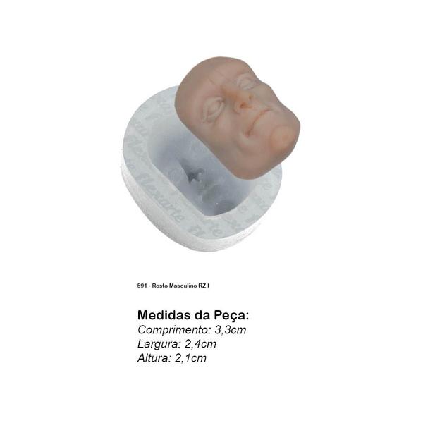 Imagem de Molde De Silicone 591 - Rosto Masculino Rick Z I - Flexarte