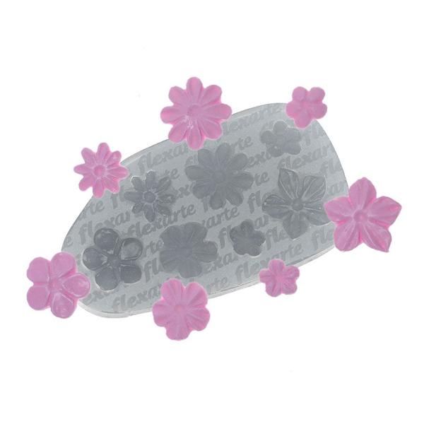 Imagem de Molde De Silicone 656 - Florzinhas Eva - Flor - Flexarte