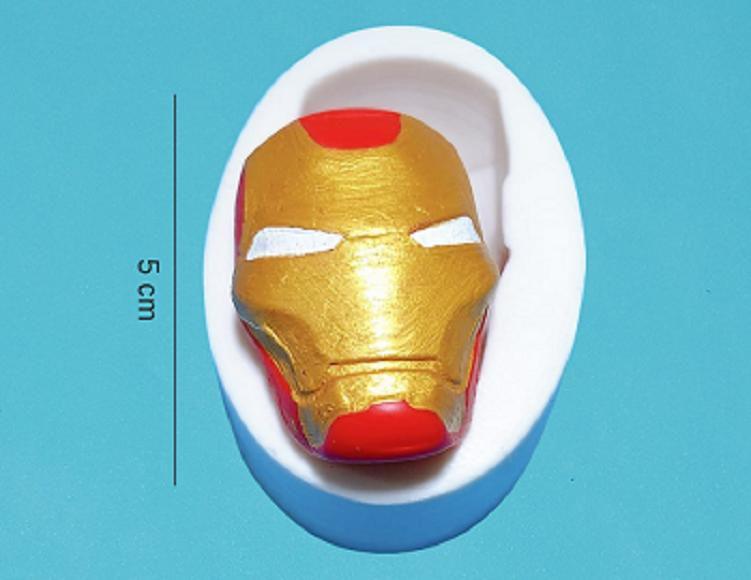 Imagem de Molde de silicone biscuit confeitaria - rosto homem de ferro
