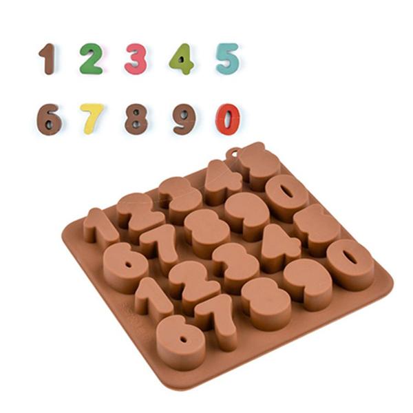 Imagem de Molde De Silicone Chocolate - Números - FT156 - 1 unidade - Silver Plastic - Rizzo