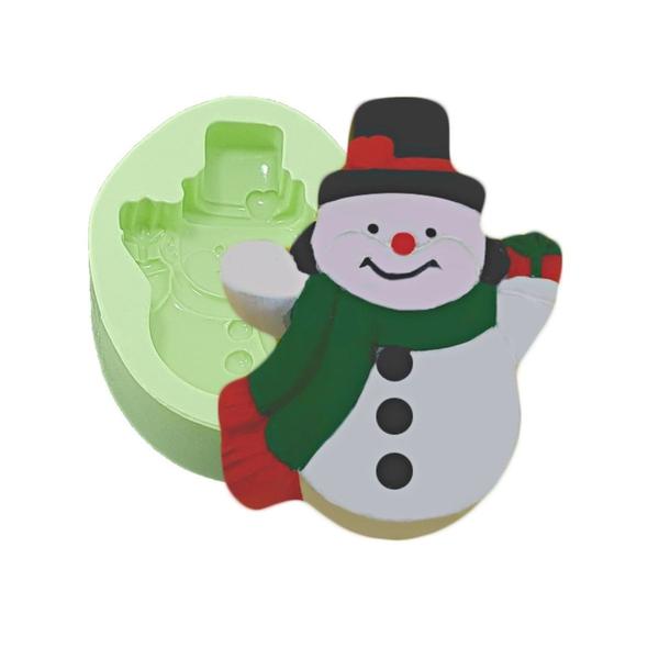 Imagem de Molde de Silicone com 01 Cavidade de Boneco de Neve Estilizado