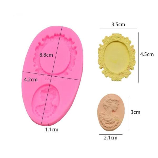 Imagem de Molde De Silicone com Moldura Camafeu Biscuit e Confeitaria