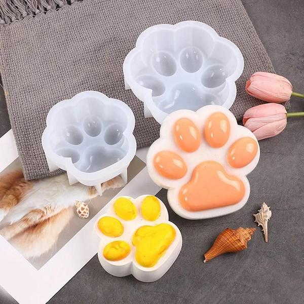 Imagem de Molde De Silicone De Pata De Gato Para Faça Você Mesmo, Frasco De Armazenamento Doméstico Artesanal,