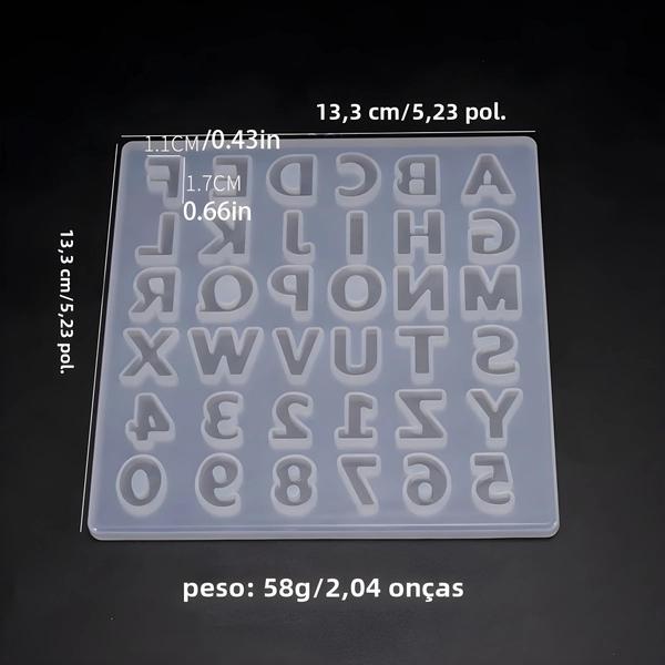 Imagem de Molde De Silicone De Resina De 26 Letras Maiúsculas Pequenas Para Fazer Joias DIY E Molde Epóxi De