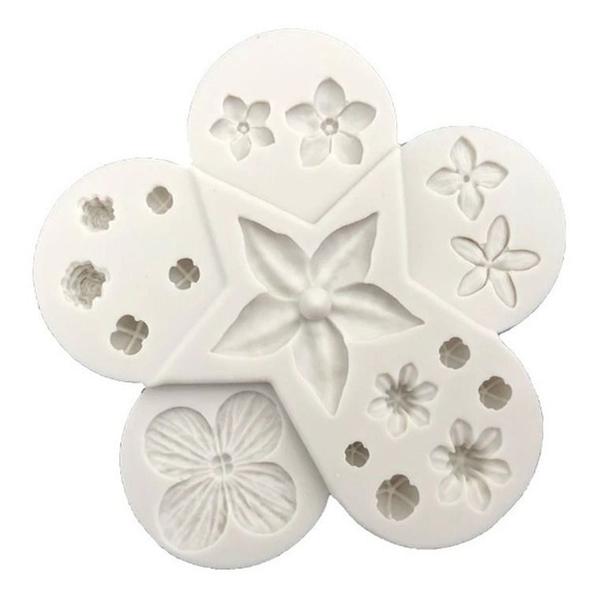 Imagem de Molde De Silicone Flores Montar Confeitaria E Biscuit